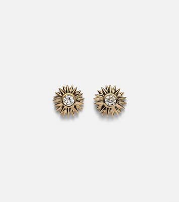 Boucles d'oreilles Sunburst en or 14 ct et diamants | Sydney Evan