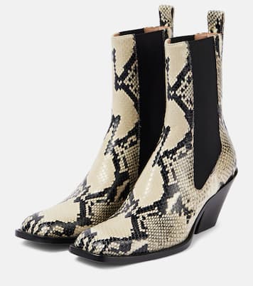 Austin 60 snake-effect leather ankle boots | Khaite