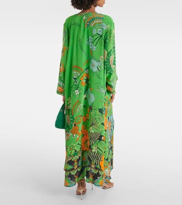 Printed silk kaftan | Camilla