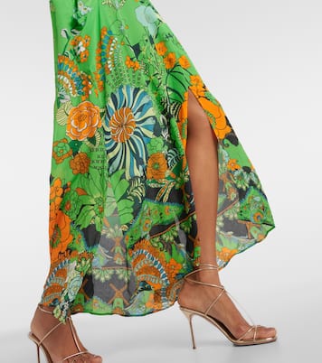 Printed silk kaftan | Camilla
