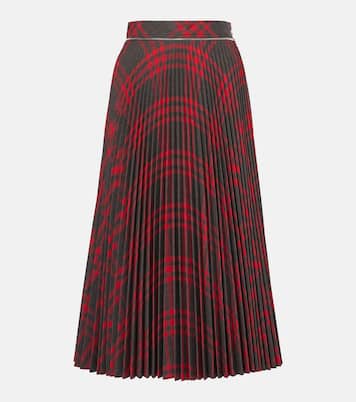 Falda midi con Burberry Check plisada | Burberry