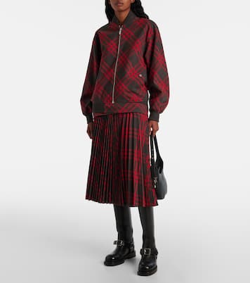 Falda midi con Burberry Check plisada | Burberry
