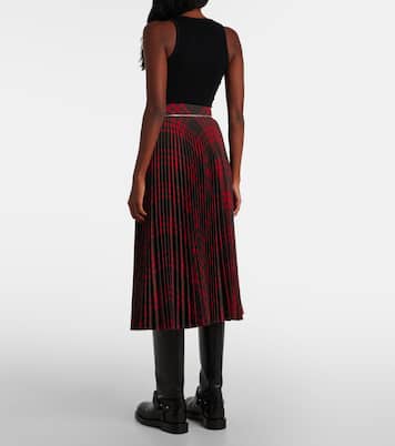 Falda midi con Burberry Check plisada | Burberry