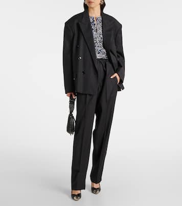 Pantalon droit Liska en laine mélangée | Isabel Marant