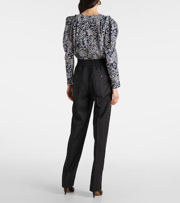 Pantalon droit Liska en laine mélangée | Isabel Marant