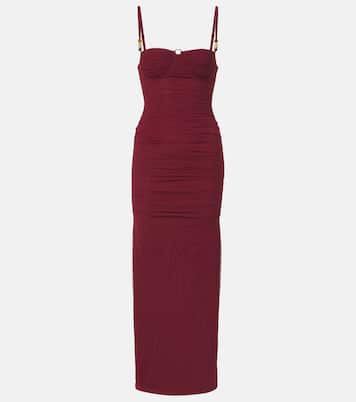 Abito lungo Toni in mesh con ruches | SIR