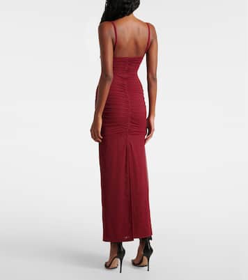 Abito lungo Toni in mesh con ruches | SIR