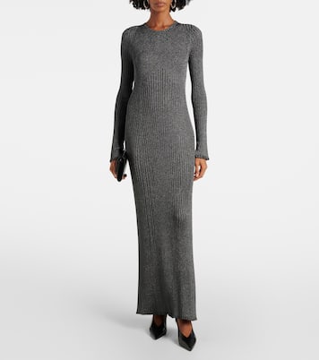 Abito lungo Joni in lamé a coste | Proenza Schouler