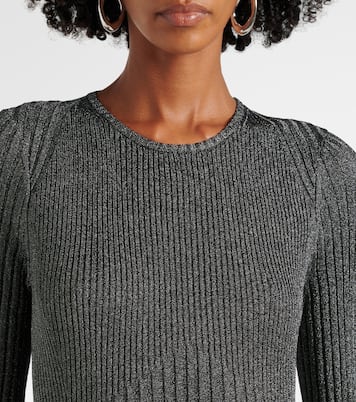 Abito lungo Joni in lamé a coste | Proenza Schouler