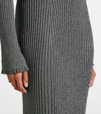Abito lungo Joni in lamé a coste | Proenza Schouler