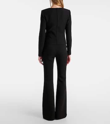 Top in crêpe con applicazione floreale | Roland Mouret