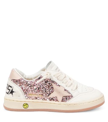 Baskets Ball Star en cuir à paillettes | Golden Goose Kids