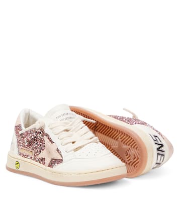 Baskets Ball Star en cuir à paillettes | Golden Goose Kids