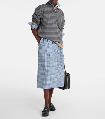 Polo rayé en coton  | Miu Miu