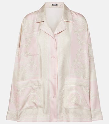 Camicia in twill di seta con stampa | Versace
