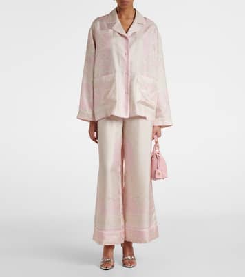 Camicia in twill di seta con stampa | Versace