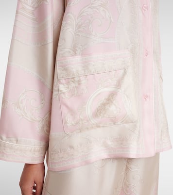Camicia in twill di seta con stampa | Versace