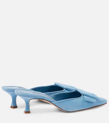 Mules Maysale in suede | Manolo Blahnik
