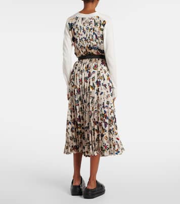 Falda midi plisada estampada | Sacai