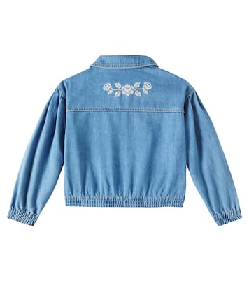 Jacky embroidered denim bomber jacket | C'era Una Volta