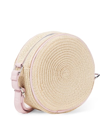 Borsa a spalla in paglia con logo | Stella McCartney Kids