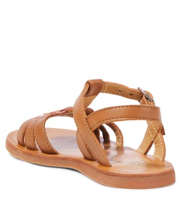 Sandalen Plagette Alto aus Leder | Pom d'Api
