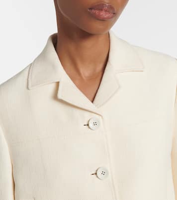 Giacca in crêpe di lana e seta GG | Gucci