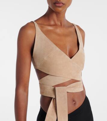 Suede wrap top | Alaïa