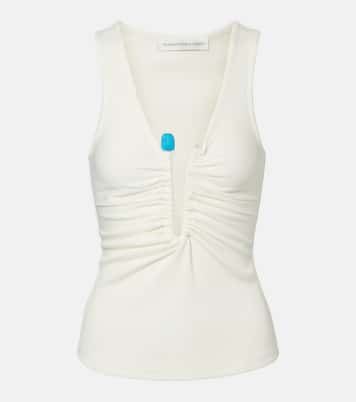 Crystal Pin embellished jersey tank top | Christopher Esber