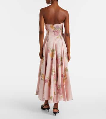 Floral linen corset dress | Markarian