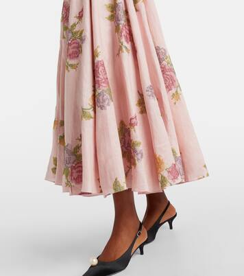 Floral linen corset dress | Markarian