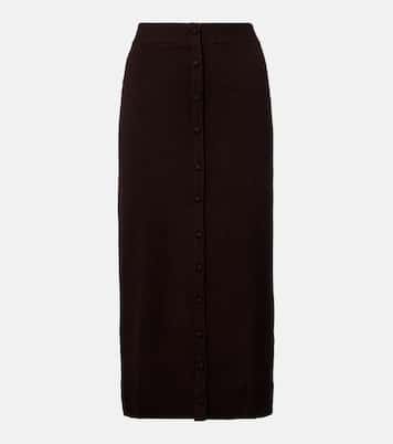 Knitted wool-blend midi skirt | Victoria Beckham