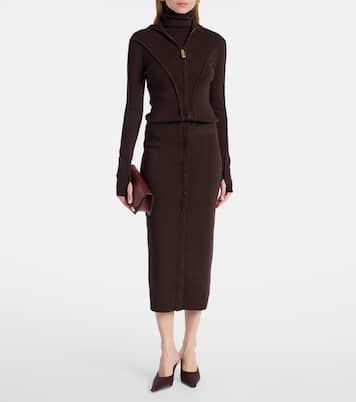 Knitted wool-blend midi skirt | Victoria Beckham
