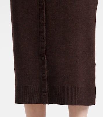 Knitted wool-blend midi skirt | Victoria Beckham