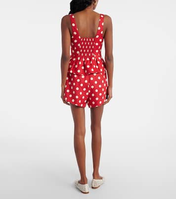 Rosalie polka-dot linen top | Posse
