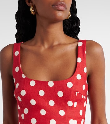 Rosalie polka-dot linen top | Posse