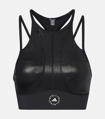 Lamé sports bra | Adidas by Stella McCartney