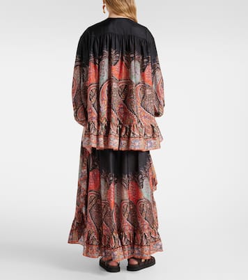 Top Rhiannon in seta con volant | Zimmermann
