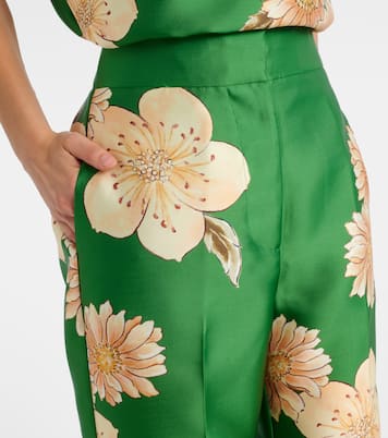 Pantalon droit Sage à fleurs | Alémais