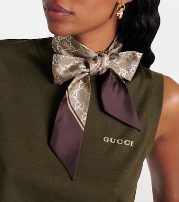 Foulard in seta GG | Gucci