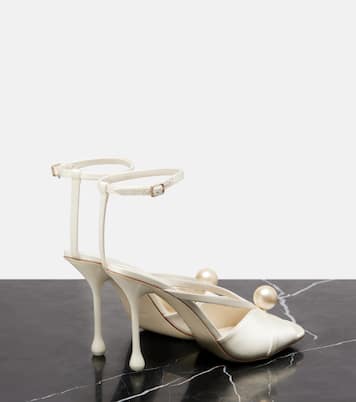 Siva 95 embellished satin sandals | Jimmy Choo