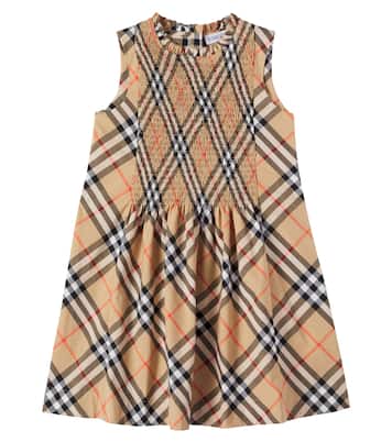 Abito in cotone Burberry Check  | Burberry Kids