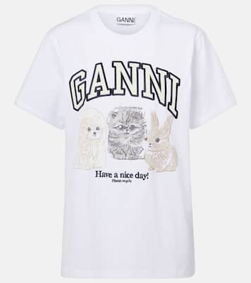 Bedrucktes T-Shirt aus Baumwoll-Jersey | Ganni