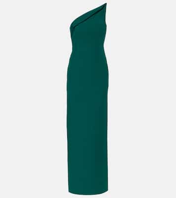 One-shoulder wool and silk corset gown | Roland Mouret