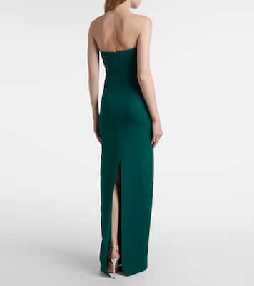 One-shoulder wool and silk corset gown | Roland Mouret