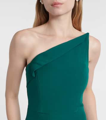 One-shoulder wool and silk corset gown | Roland Mouret