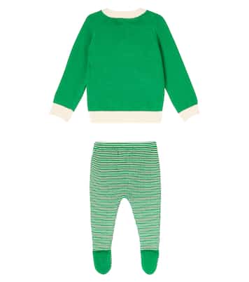Bebé - set Race Car de jersey y pantalones a rayas | Bobo Choses