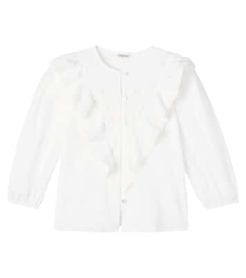 Kerala ruffled cotton blouse | Cozmo
