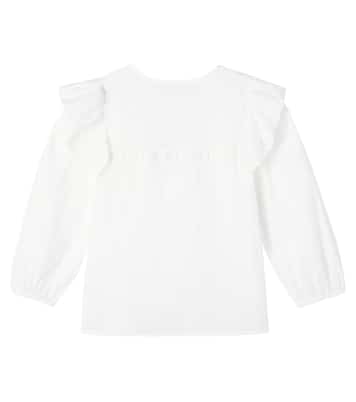 Kerala ruffled cotton blouse | Cozmo