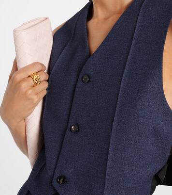 Anillo Intreccio de plata de ley bañada en oro | Bottega Veneta